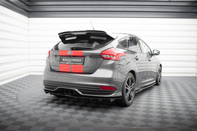 Heckansatz Diffusor passend für Ford Focus ST Mk3 FL schwarz matt