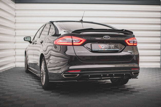 Heckansatz Diffusor passend für Ford Mondeo Mk5 schwarz Hochglanz