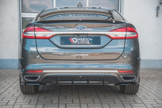 Heckansatz Diffusor passend für Ford Mondeo Vignale Mk5 FL Carbon Look