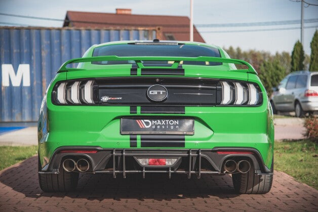 Heckansatz Diffusor passend für Ford Mustang GT Mk6 FL schwarz-rot
