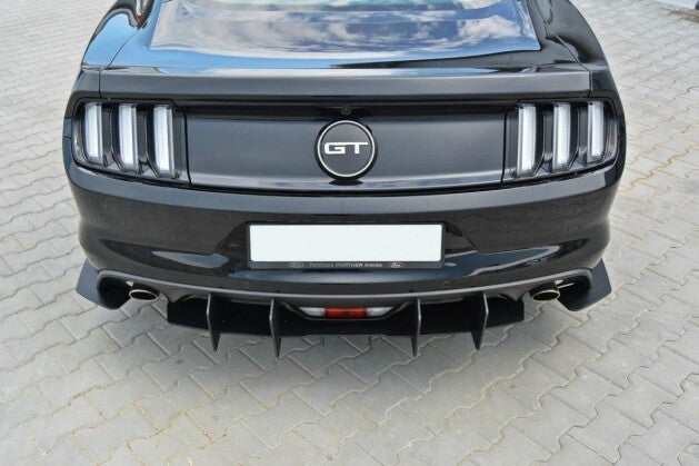 Heckansatz Diffusor passend für Ford Mustang GT Mk6 schwarz matt