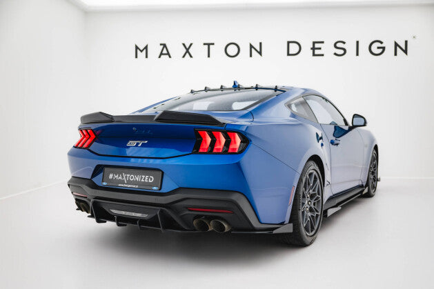 Heckansatz Diffusor passend für Ford Mustang GT Mk7 schwarz-rot