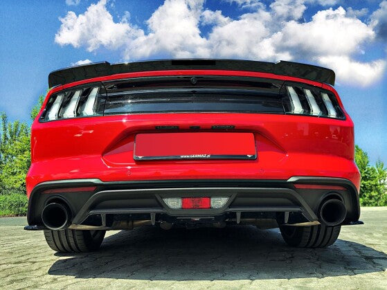 Heckansatz Diffusor passend für Ford Mustang Mk. 6 FL Carbon Look