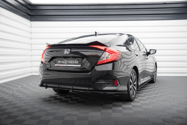 Heckansatz Diffusor passend für Honda Civic Mk10 roter Kern