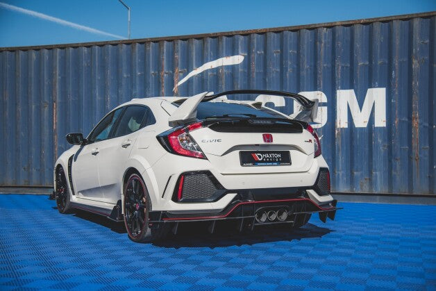 Heckansatz Diffusor passend für Honda Civic X Type R schwarz-rot