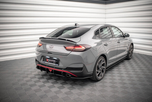 Heckansatz Diffusor passend für Hyundai I30 Fastback N-Line Mk3 FL roter Kern