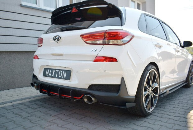 Heckansatz Diffusor passend für Hyundai I30 Mk3 N schwarz matt
