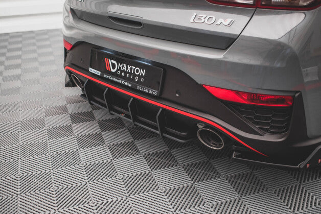 Heckansatz Diffusor passend für Hyundai I30 N Hatchback Mk3 FL schwarz matt