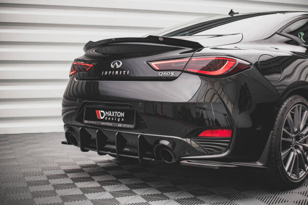 Heckansatz Diffusor passend für Infiniti Q60 S Mk2 roter Kern