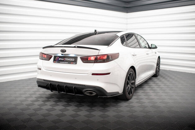 Heckansatz Diffusor passend für Kia Optima Mk4 FL schwarz-rot