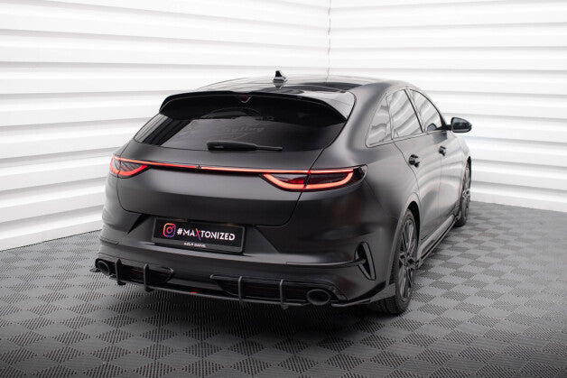 Heckansatz Diffusor passend für Kia Proceed GT Mk1 FL schwarz-rot