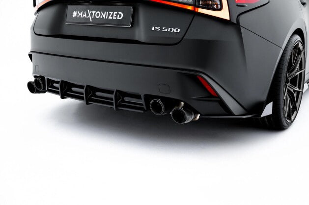 Heckansatz Diffusor passend für Lexus IS 500 Mk3 Facelift 2 (XE30) schwarz-rot