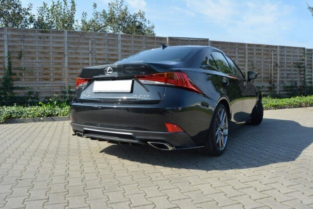 Heckansatz Diffusor passend für Lexus IS Mk3 FL T schwarz Hochglanz