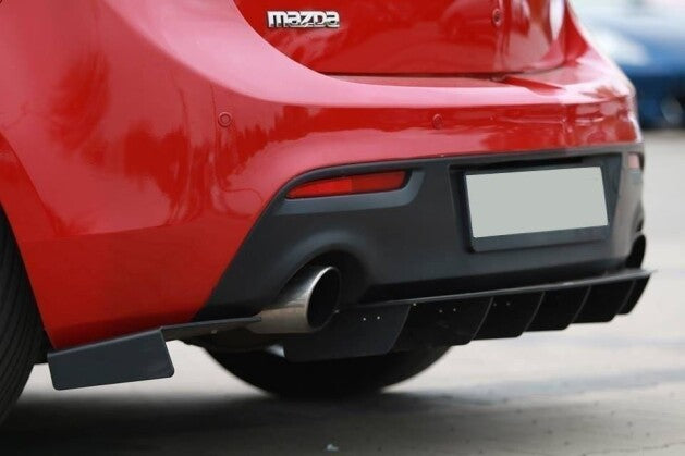 Heckansatz Diffusor passend für Mazda 3 MK2 MPS schwarz matt