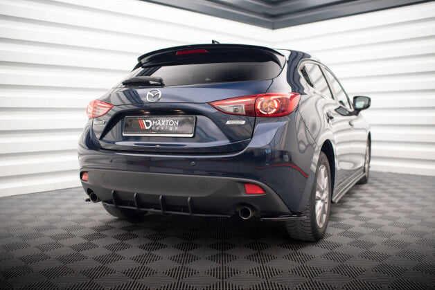 Heckansatz Diffusor passend für Mazda 3 Mk3 roter Kern