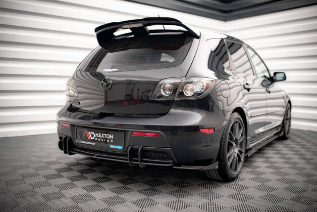 Heckansatz Diffusor passend für Mazda 3 MPS Mk1 US-Spec Version schwarz matt
