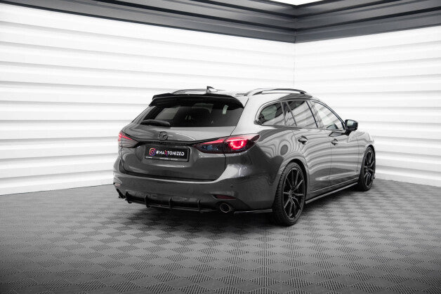 Heckansatz Diffusor passend für Mazda 6 Kombi Mk3 FL schwarz matt