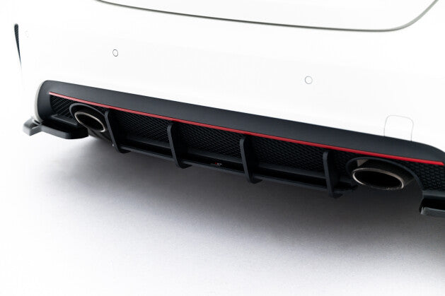 Heckansatz Diffusor passend für Mercedes A AMG-Line W176 schwarz matt