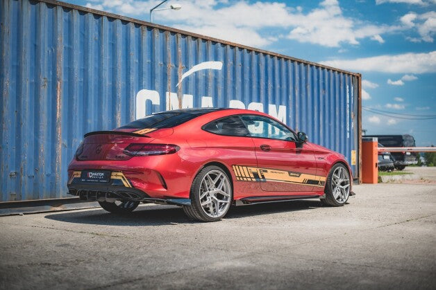 Heckansatz Diffusor passend für Mercedes-AMG C43 Coupe C205 schwarz matt