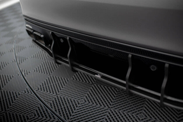 Heckansatz Diffusor passend für Mercedes-AMG C63 Limousine / Kombi W205 FL roter Kern