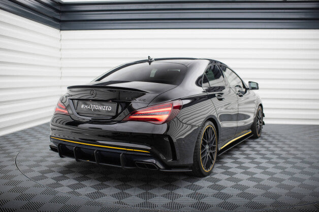 Heckansatz Diffusor passend für Mercedes-AMG CLA 45 C117 FL mit AERO Paket schwarz matt