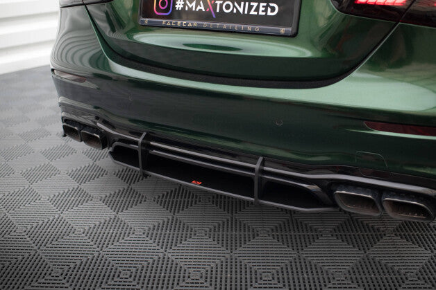 Heckansatz Diffusor passend für Mercedes-AMG E63 W213 FL schwarz-rot