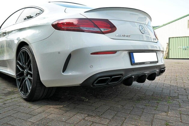 Heckansatz Diffusor passend für Mercedes C-Klasse C205 63 AMG Coupe schwarz Hochglanz