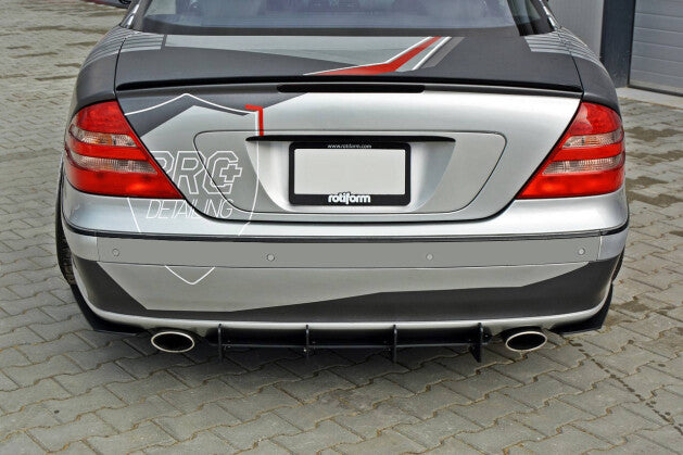 Heckansatz Diffusor passend für Mercedes CL C215 schwarz matt