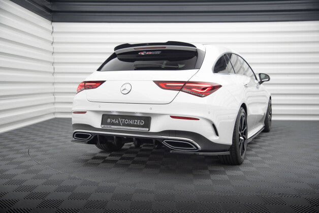 Heckansatz Diffusor passend für Mercedes CLA AMG-Line X118 schwarz Hochglanz