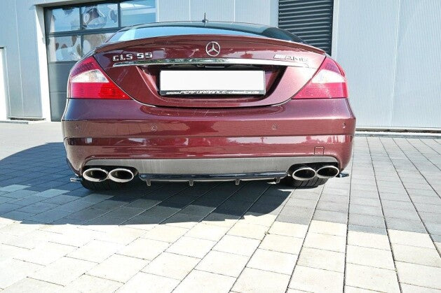 Heckansatz Diffusor passend für Mercedes CLS C219 55AMG schwarz Hochglanz