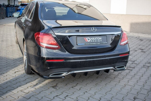 Heckansatz Diffusor passend für Mercedes E43 AMG / AMG-Line Limousine / Kombi W213 / S213 schwarz Hochglanz