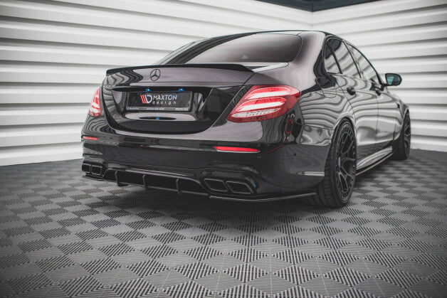 Heckansatz Diffusor passend für Mercedes E63 AMG Kombi/Limo S213/W213 schwarz-rot