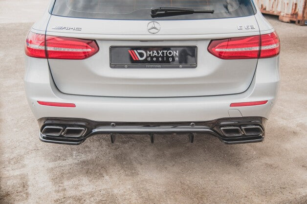 Heckansatz Diffusor passend für Mercedes E63 AMG Kombi/Limousine S213/W213 schwarz Hochglanz