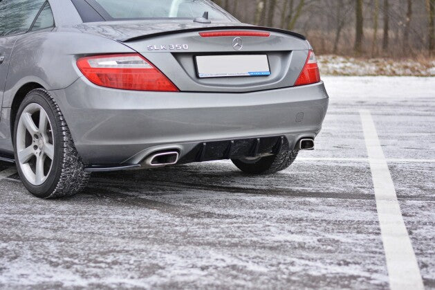 Heckansatz Diffusor passend für Mercedes SLK R172 schwarz Hochglanz