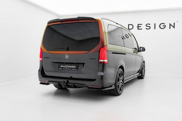 Heckansatz Diffusor passend für Mercedes V-Klasse AMG-Line W447 FL schwarz Hochglanz