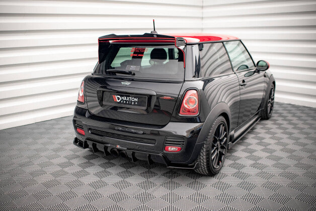 Heckansatz Diffusor passend für Mini Cooper John Cooper Works R56 schwarz Hochglanz