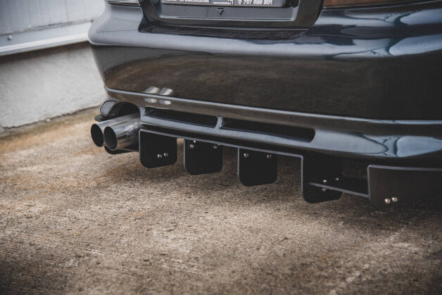Heckansatz Diffusor passend für Mitsubishi Galant Avance Mk8 schwarz matt