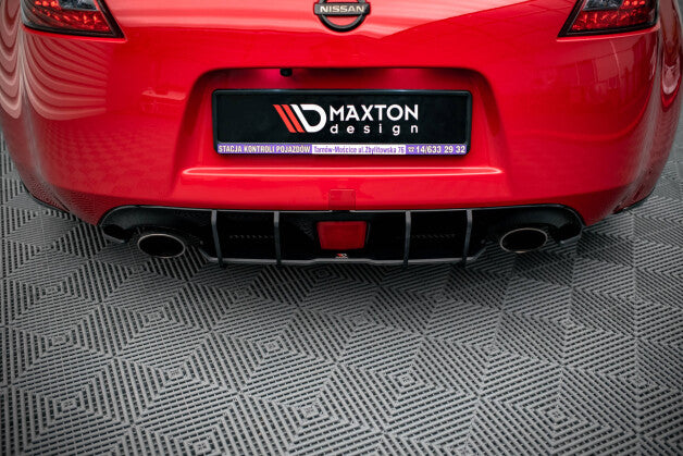 Heckansatz Diffusor passend für Nissan 370Z FL schwarz-rot
