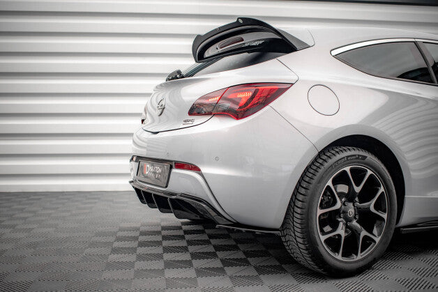 Heckansatz Diffusor passend für Opel Astra GTC OPC-Line J (Einzelauspuff li.) schwarz Hochglanz