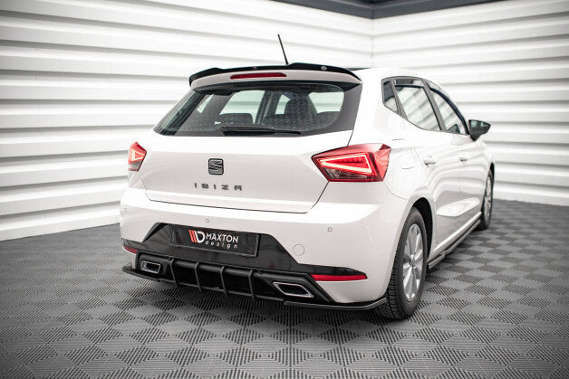Heckansatz Diffusor passend für Seat Ibiza Mk5 schwarz-rot