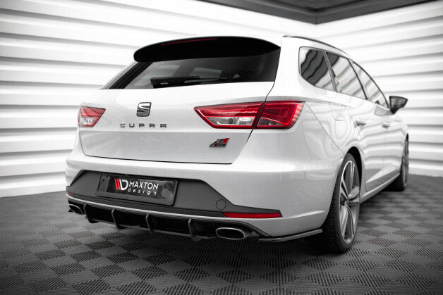Heckansatz Diffusor passend für Seat Leon CUPRA Sportstourer Mk3 roter Kern