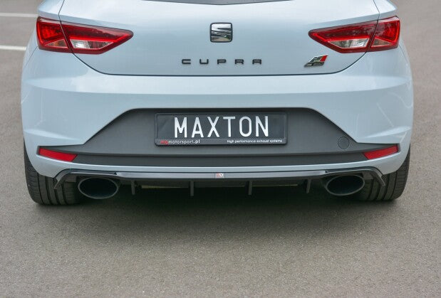Heckansatz Diffusor passend für Seat Leon III CUPRA schwarz Hochglanz