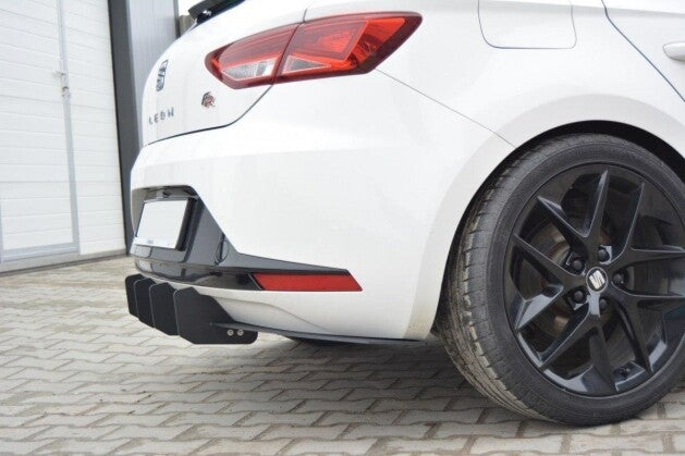 Heckansatz Diffusor passend für Seat Leon III FR schwarz matt