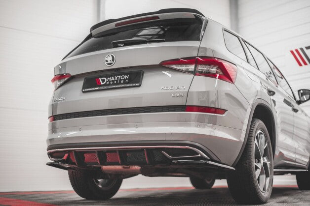 Heckansatz Diffusor passend für Skoda Kodiaq Sportline Mk1 / Mk1 FL schwarz Hochglanz