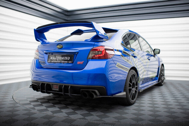 Heckansatz Diffusor passend für Subaru WRX STI Mk1 schwarz-rot