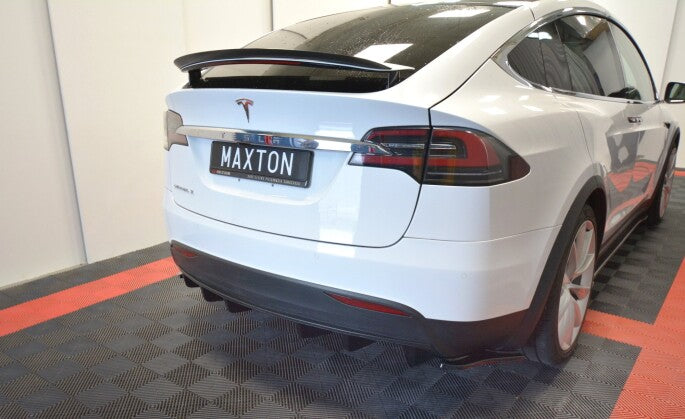 Heckansatz Diffusor passend für Tesla MODEL X schwarz Hochglanz