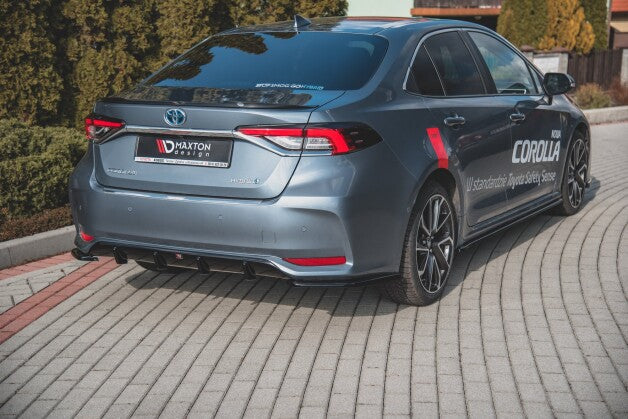Heckansatz Diffusor passend für Toyota Corolla XII Limousine schwarz Hochglanz