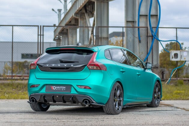 Heckansatz Diffusor passend für Volvo V40 R-design schwarz Hochglanz