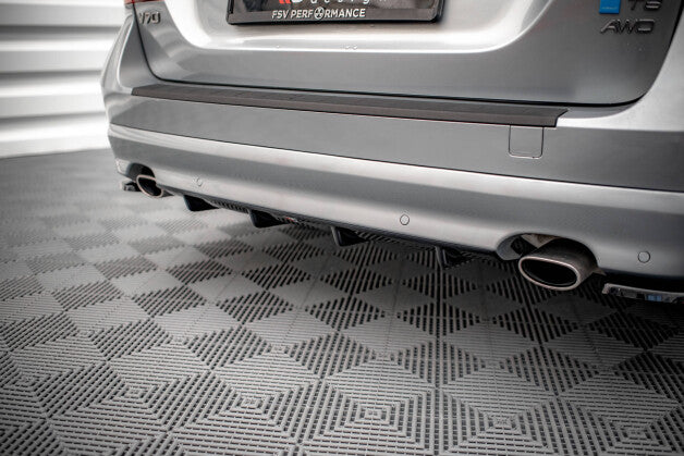 Heckansatz Diffusor passend für Volvo V70 Mk3 Carbon Look