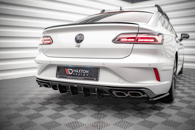 Heckansatz Diffusor passend für VW Arteon R Limousine / Shooting Brake Mk1 FL schwarz Hochglanz